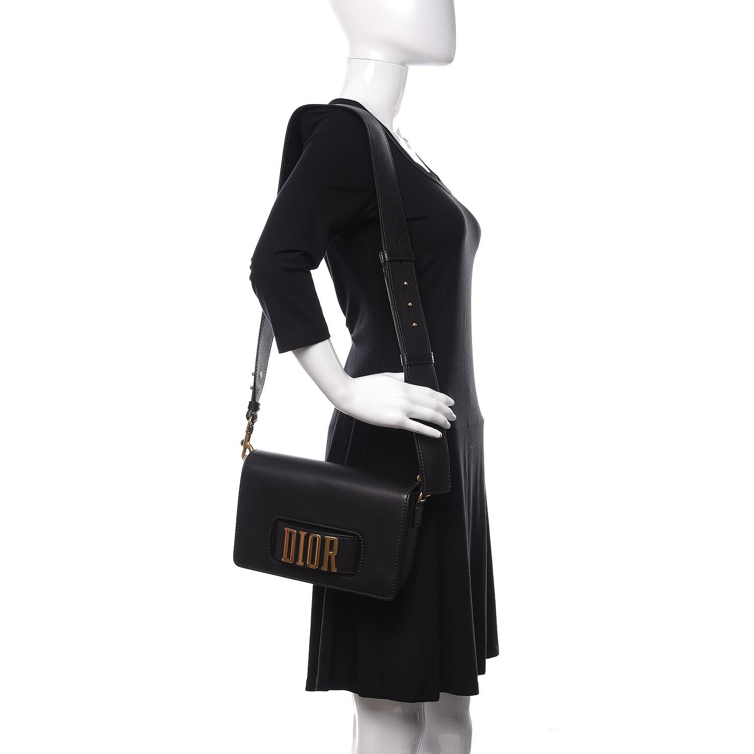 Christian Dior Smooth Calfskin Dio(r)evolution Flap Bag Black 2 of 13