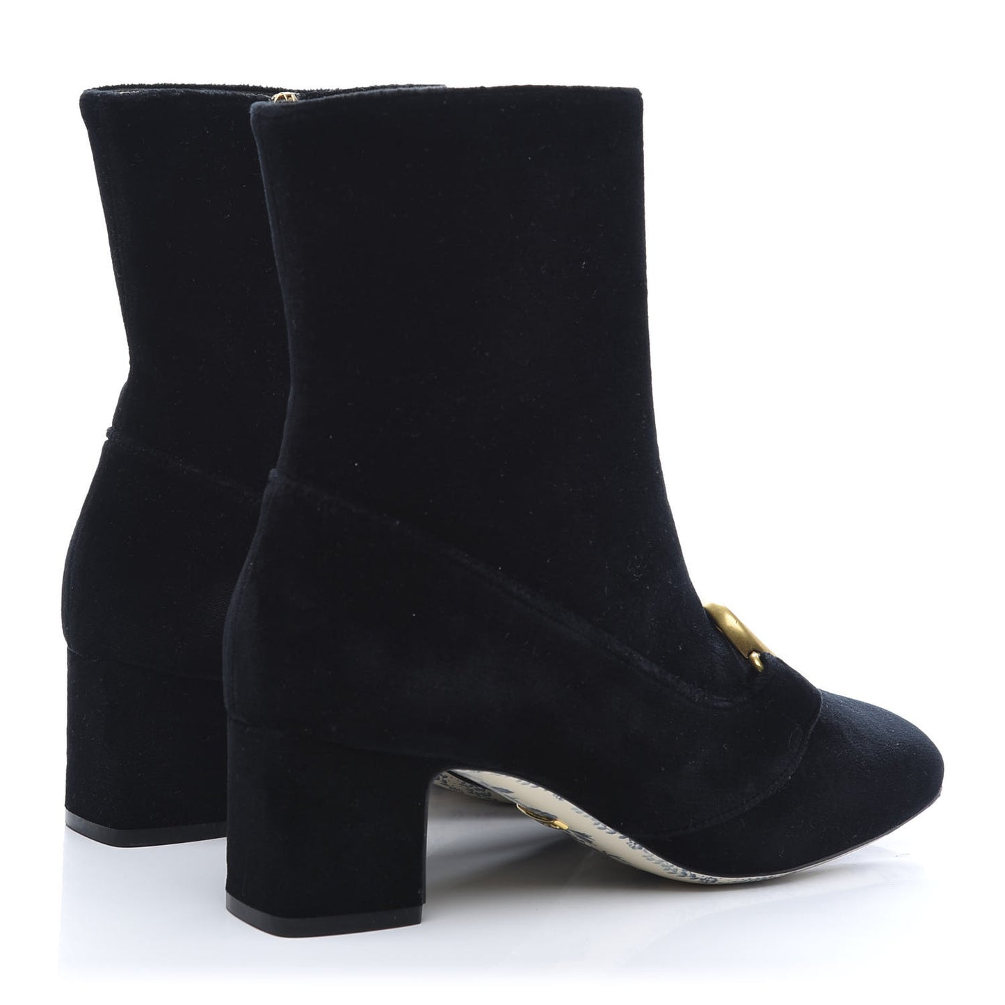 Softy Velvet Malaga Kid GG Victoire 55mm Ankle Boots 38 Black