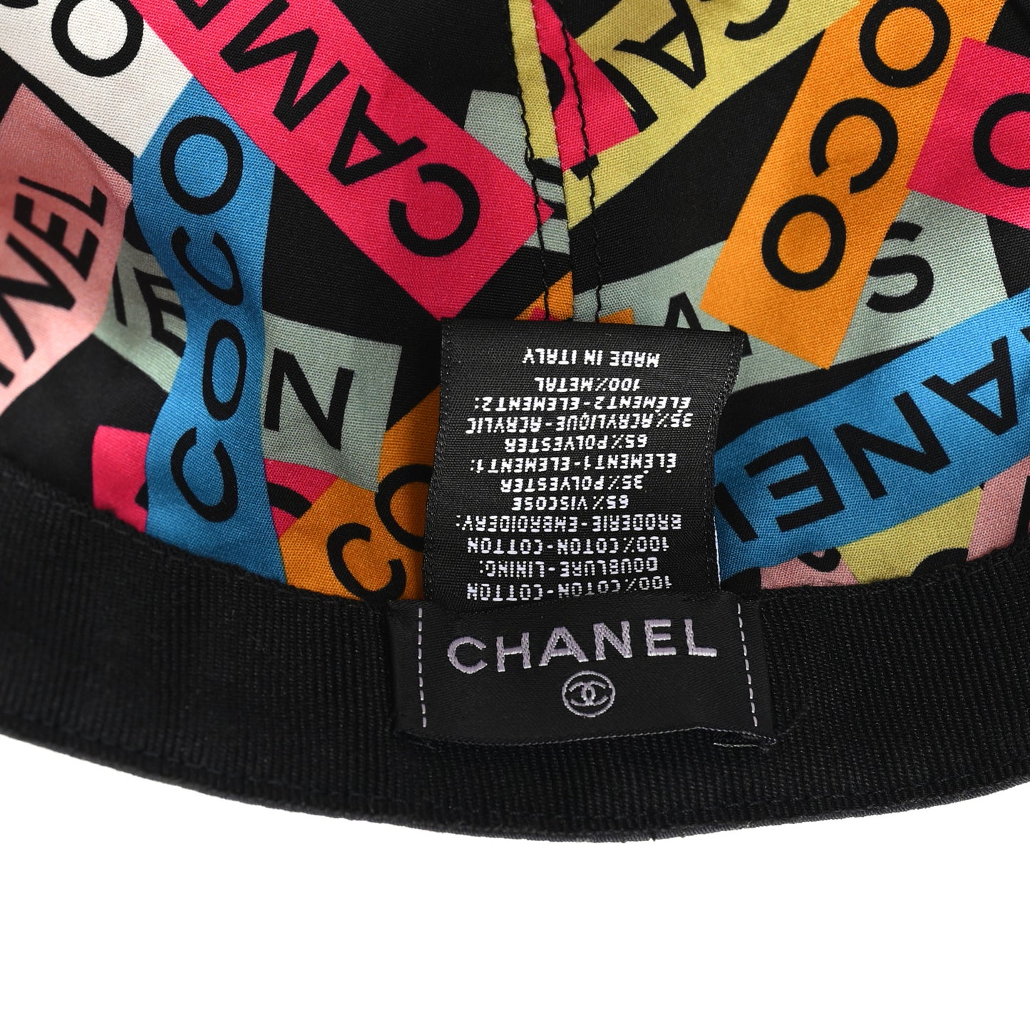 Cotton Sequin CC Cap Hat Black