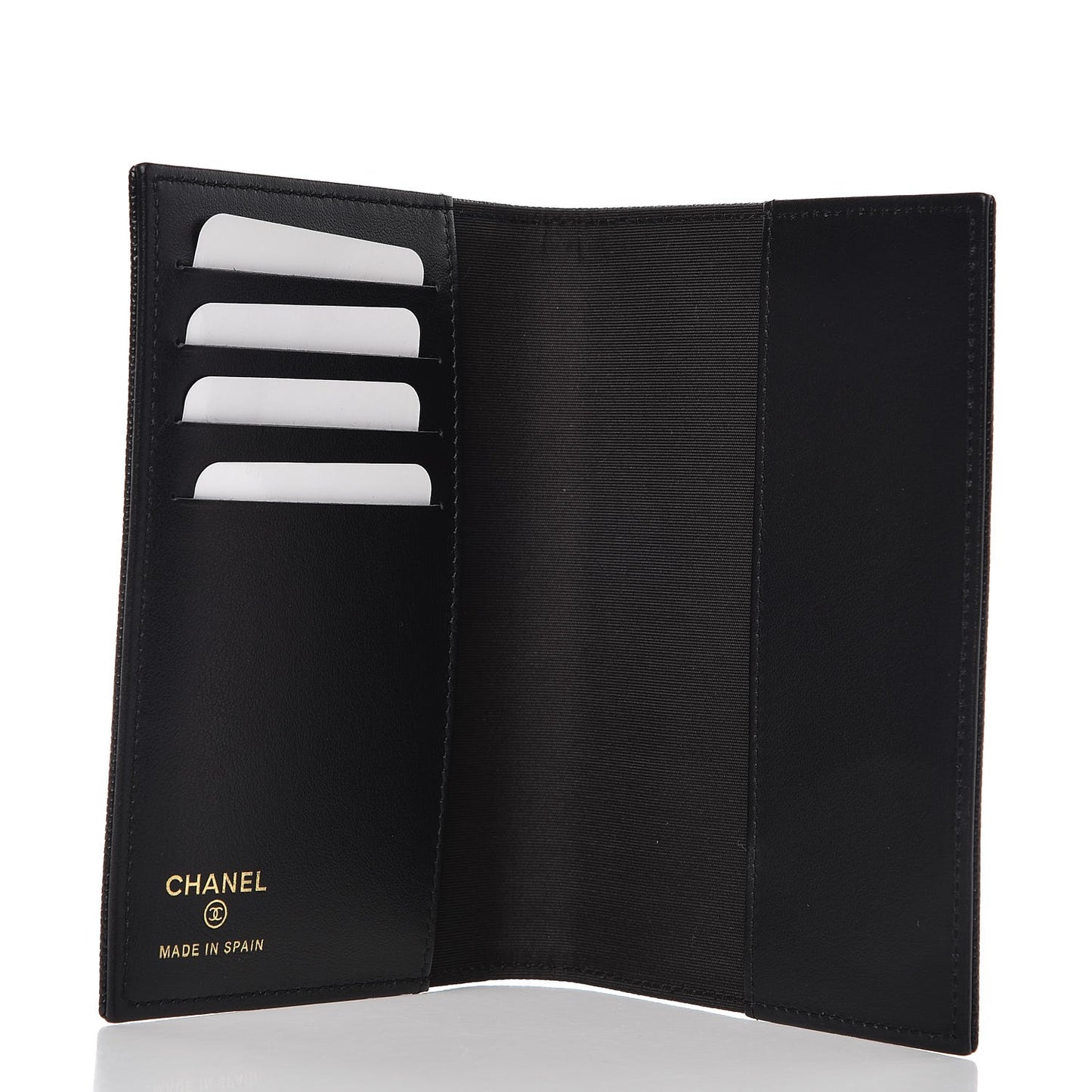 Caviar Timeless Passport Holder Black