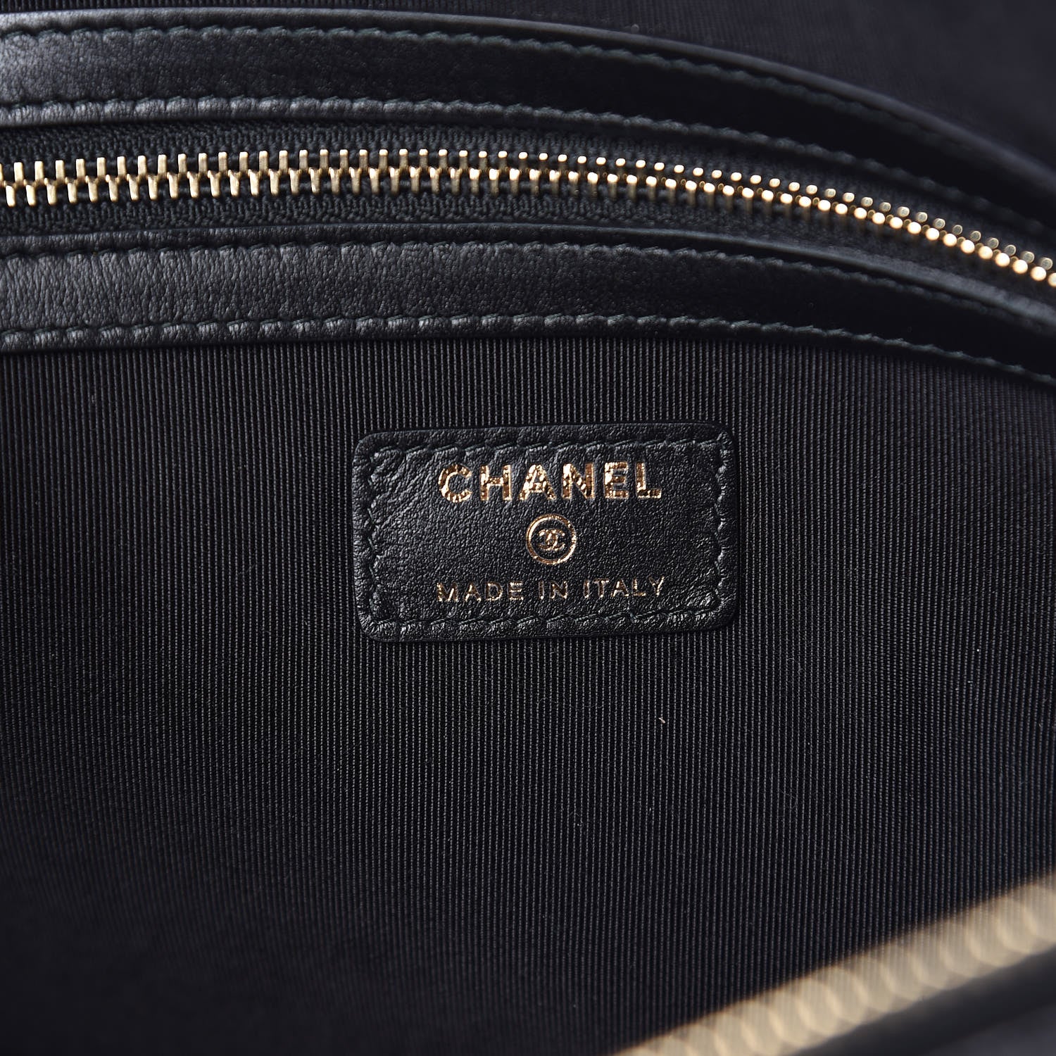 Chanel Caviar Chevron Quilted Large Boy Cosmetic Case Black 8 of 9