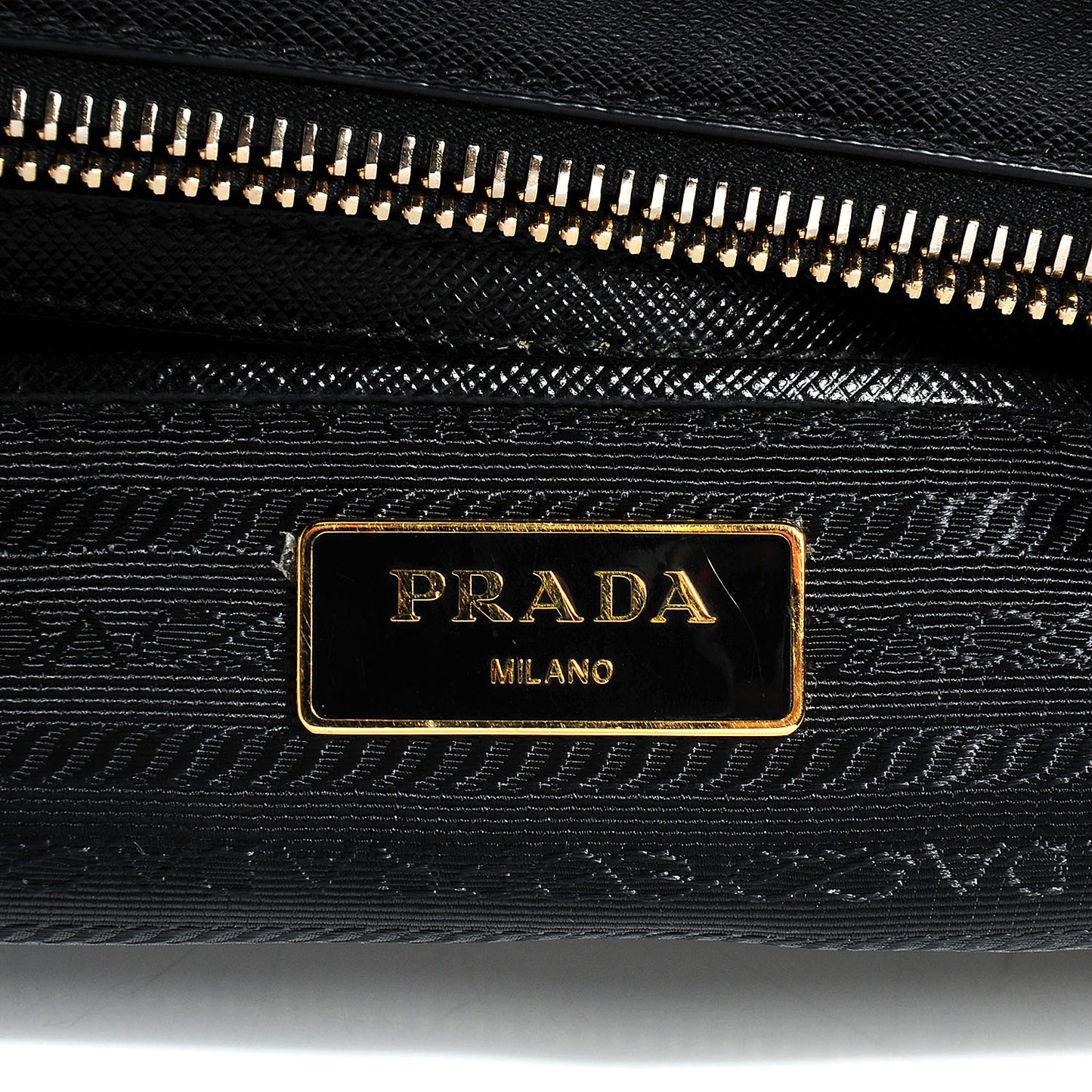 Saffiano Lux Large Double Zip Tote Nero Black