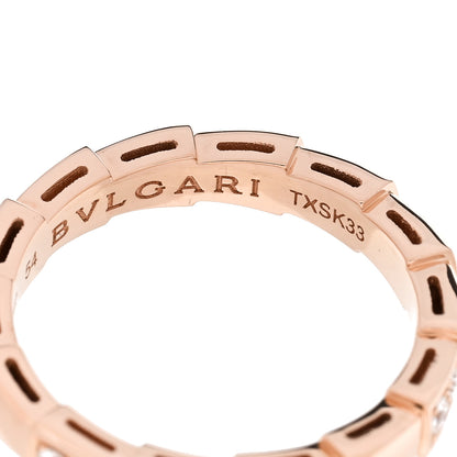 Bulgari 18K Rose Gold Diamond Serpenti Viper Ring 54 6.75 5 of 6
