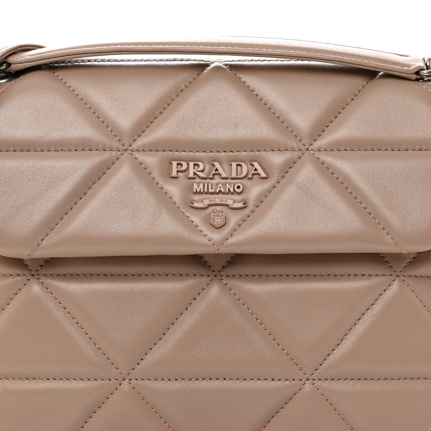 Nappa Triangle Stitched Large Spectrum Bag Cipria