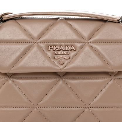 Prada Nappa Triangle Stitched Large Spectrum Bag Cipria 8 of 10