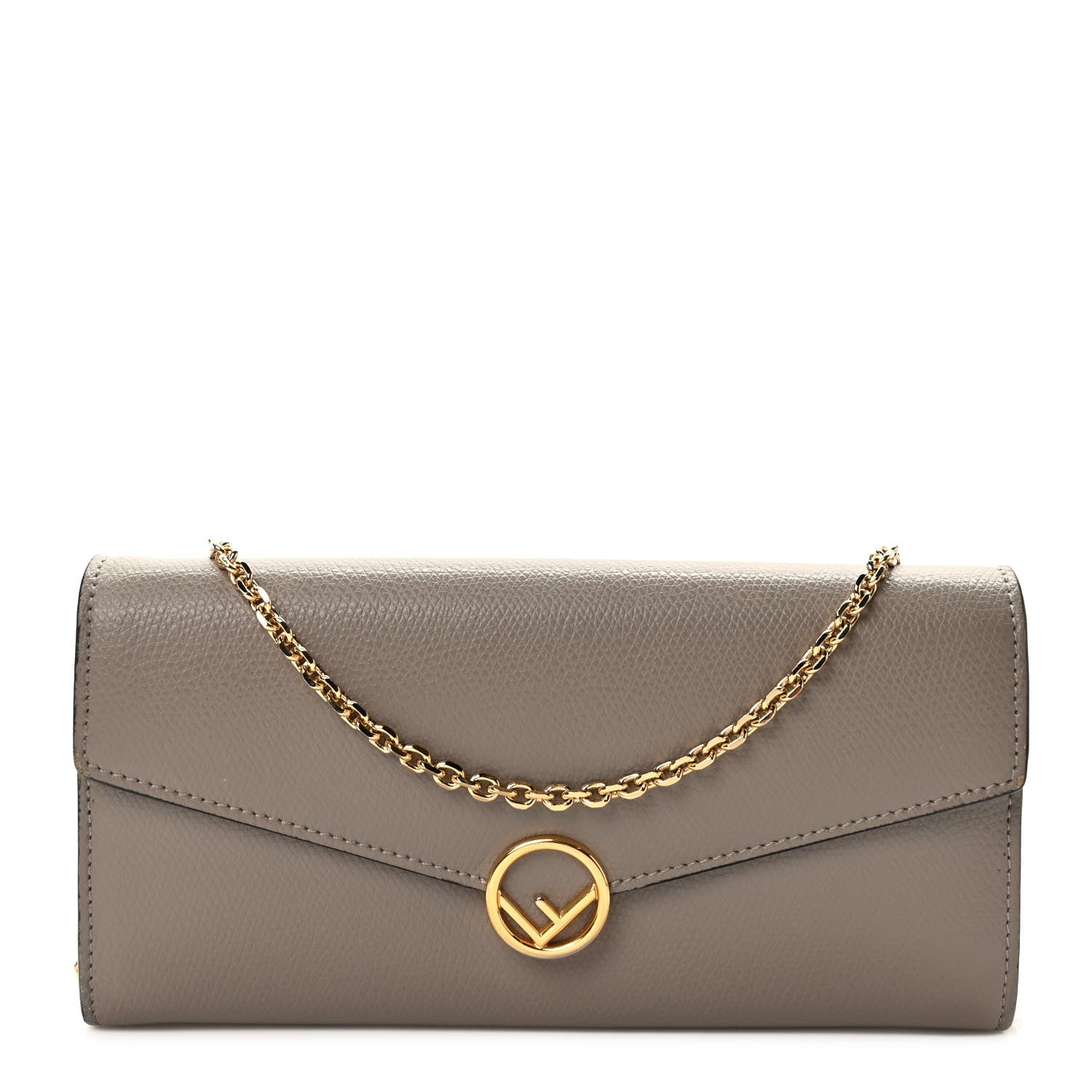 Fendi Vitello Cruise F is Fendi Continental Envelope Wallet on Chain Tortora 1 of 10