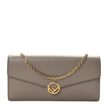 Fendi Vitello Cruise F is Fendi Continental Envelope Wallet on Chain Tortora 1 of 10