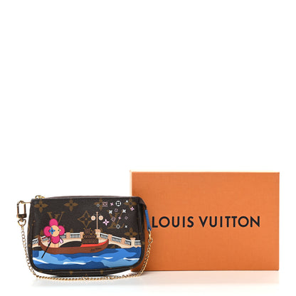 Louis Vuitton Monogram 2019 Christmas Animation Mini Venice Pochette Accessories Blue 8 of 8