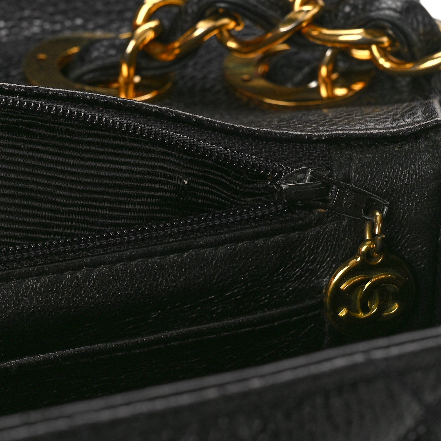 Chanel Caviar Quilted XL Jumbo Single Flap Black 7 of 10