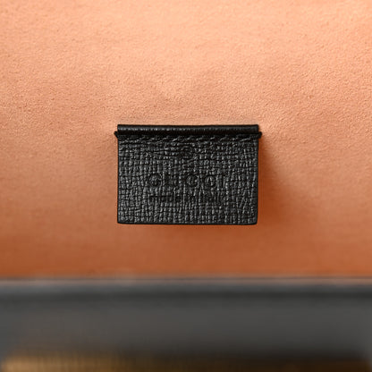 Gucci Calfskin Small Padlock Bamboo Shoulder Bag Black 6 of 10
