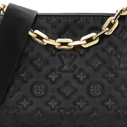 Louis Vuitton Lambskin Embossed Monogram Coussin PM Black 9 of 11