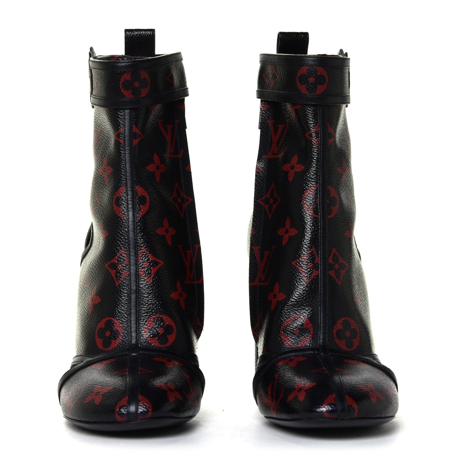 Louis Vuitton Monogram Infrarouge Logomania Ankle Boots 36 Black 7 of 12