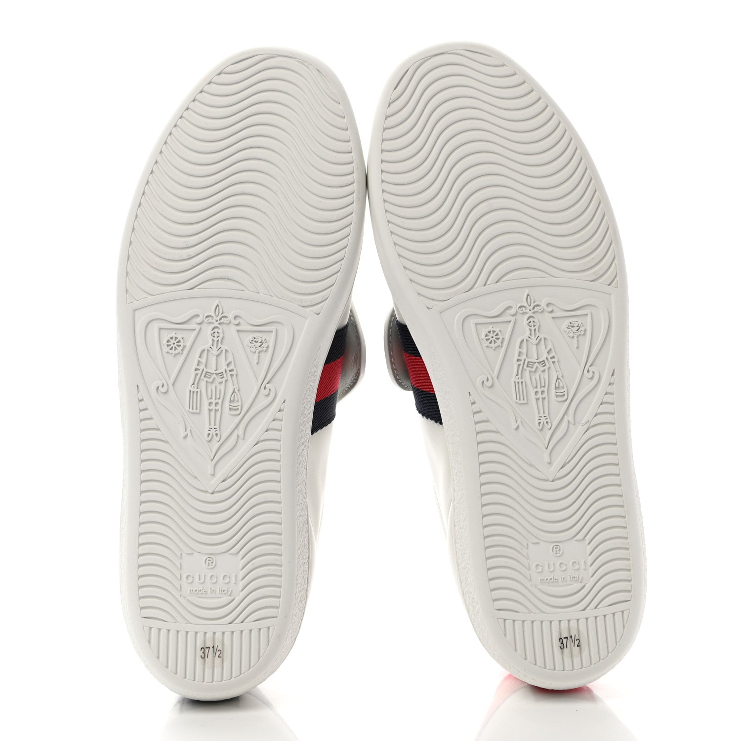 Gucci Calfskin Ayers Blind For Love Embroidered Womens Ace Sneakers 37.5 White 5 of 9