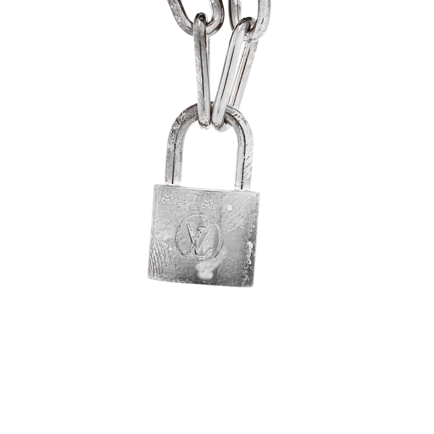 Louis Vuitton X Virgil Abloh Sterling Silver Lockit Bracelet Black 3 of 5