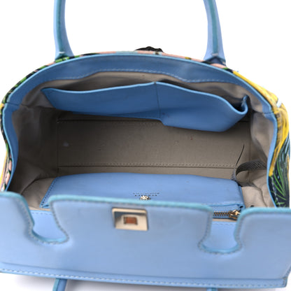 Versace Calfskin Canvas Medium Palazzo Empire Bag Desert Palm 5 of 19
