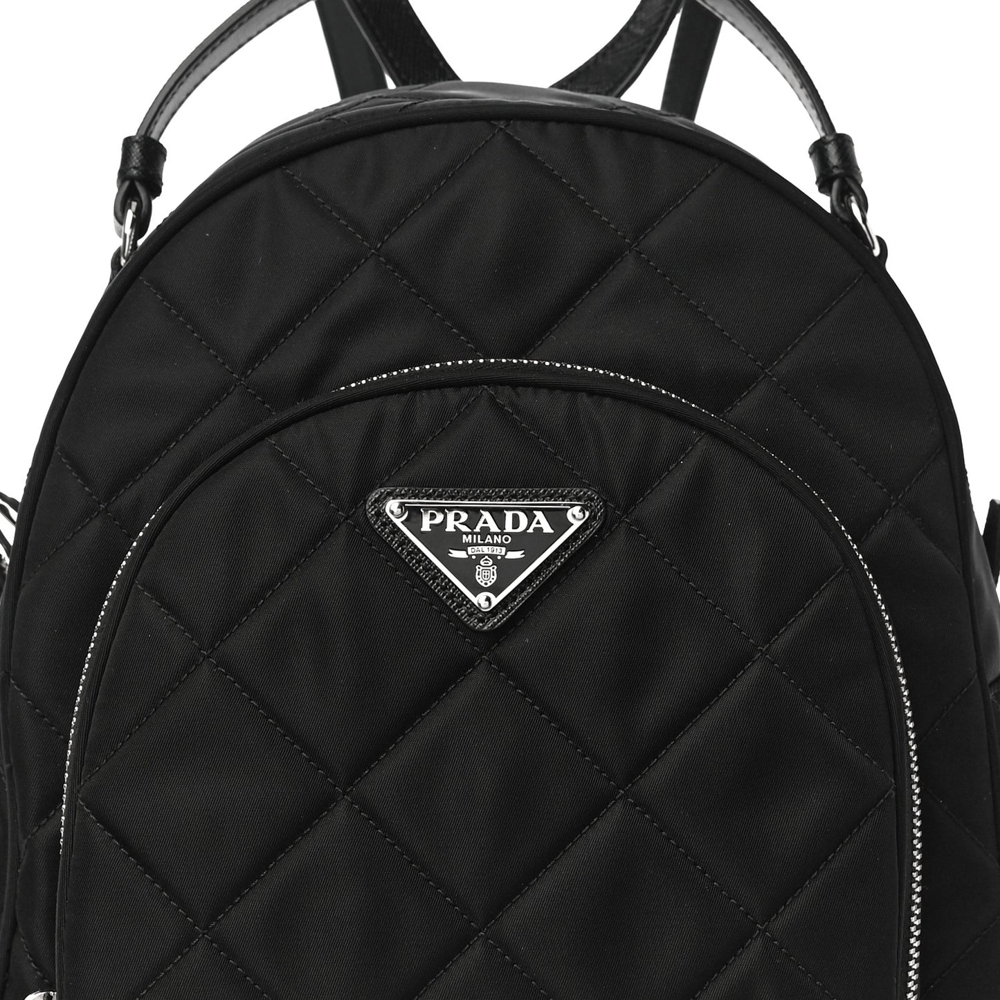 Nylon Tessuto Impuntu Quilted Backpack Black