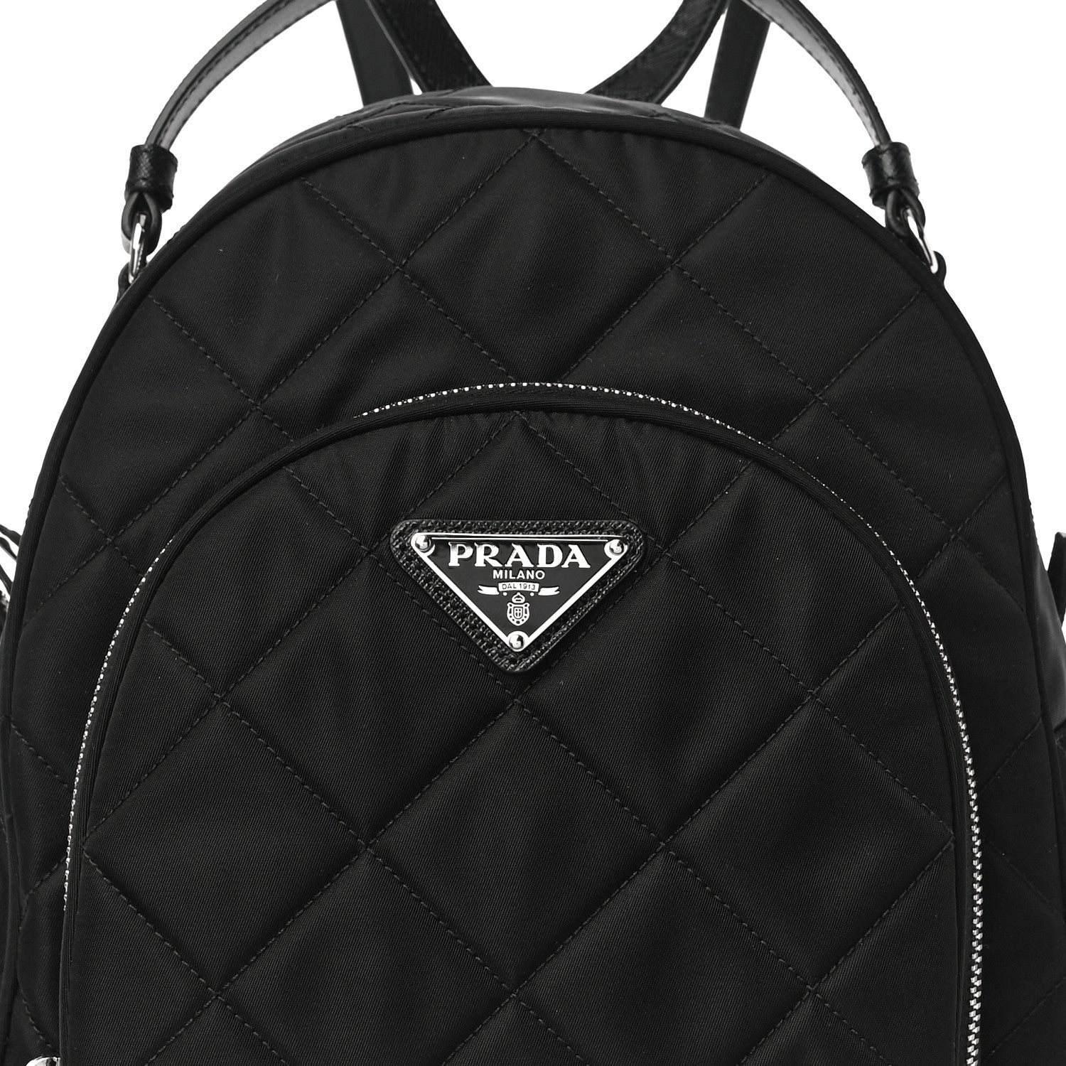 Prada Nylon Tessuto Impuntu Quilted Backpack Black 7 of 9