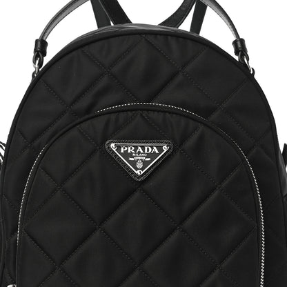 Prada Nylon Tessuto Impuntu Quilted Backpack Black 7 of 9