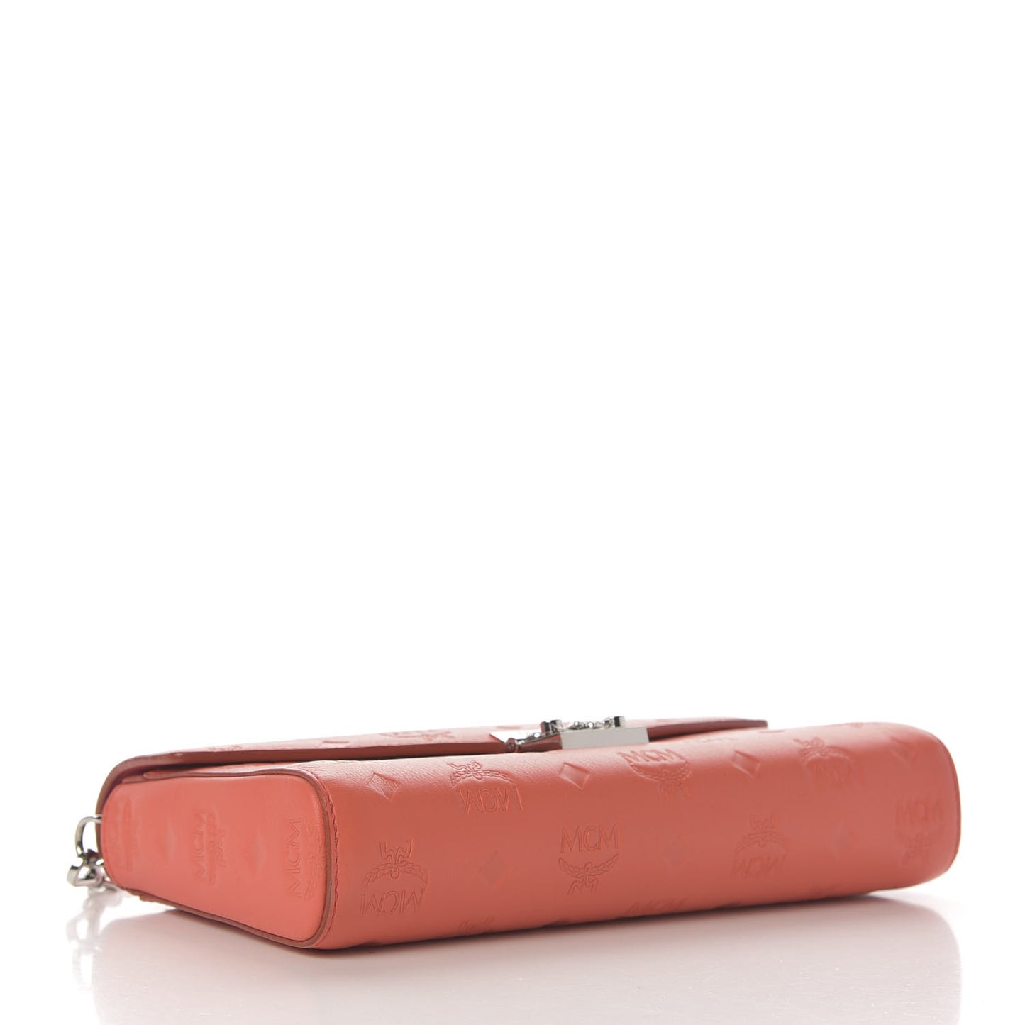 Calfskin Ottomar Monogram Medium Millie Crossbody Bag Hot Coral