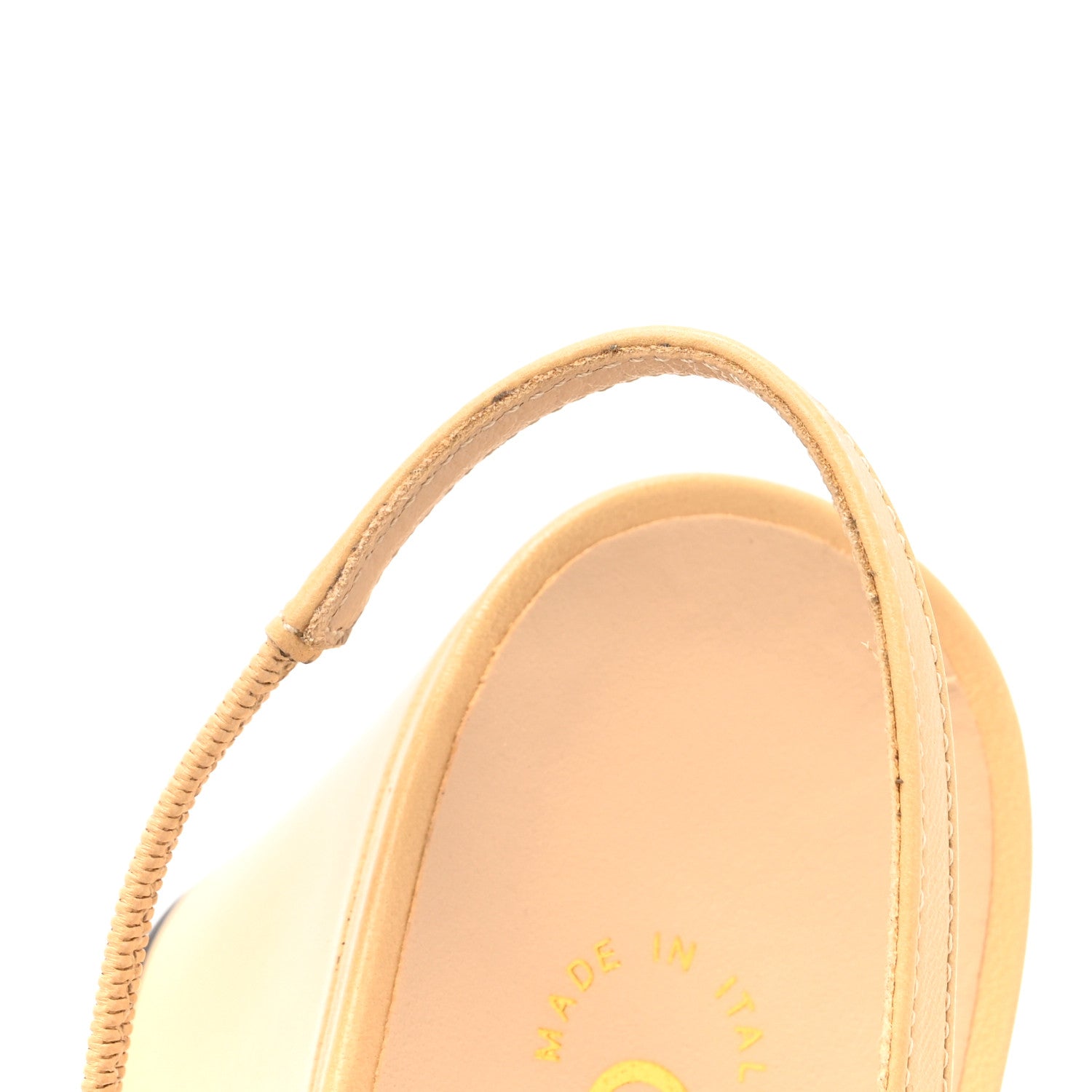 Chanel Goatskin Grosgrain Cap Toe CC Slingback Pumps 40 Beige Black 9 of 12