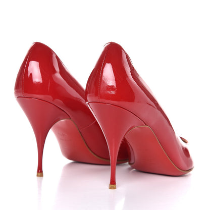 Christian Louboutin Patent New Piaf 85 Pumps 40.5 Cherry 4 of 13