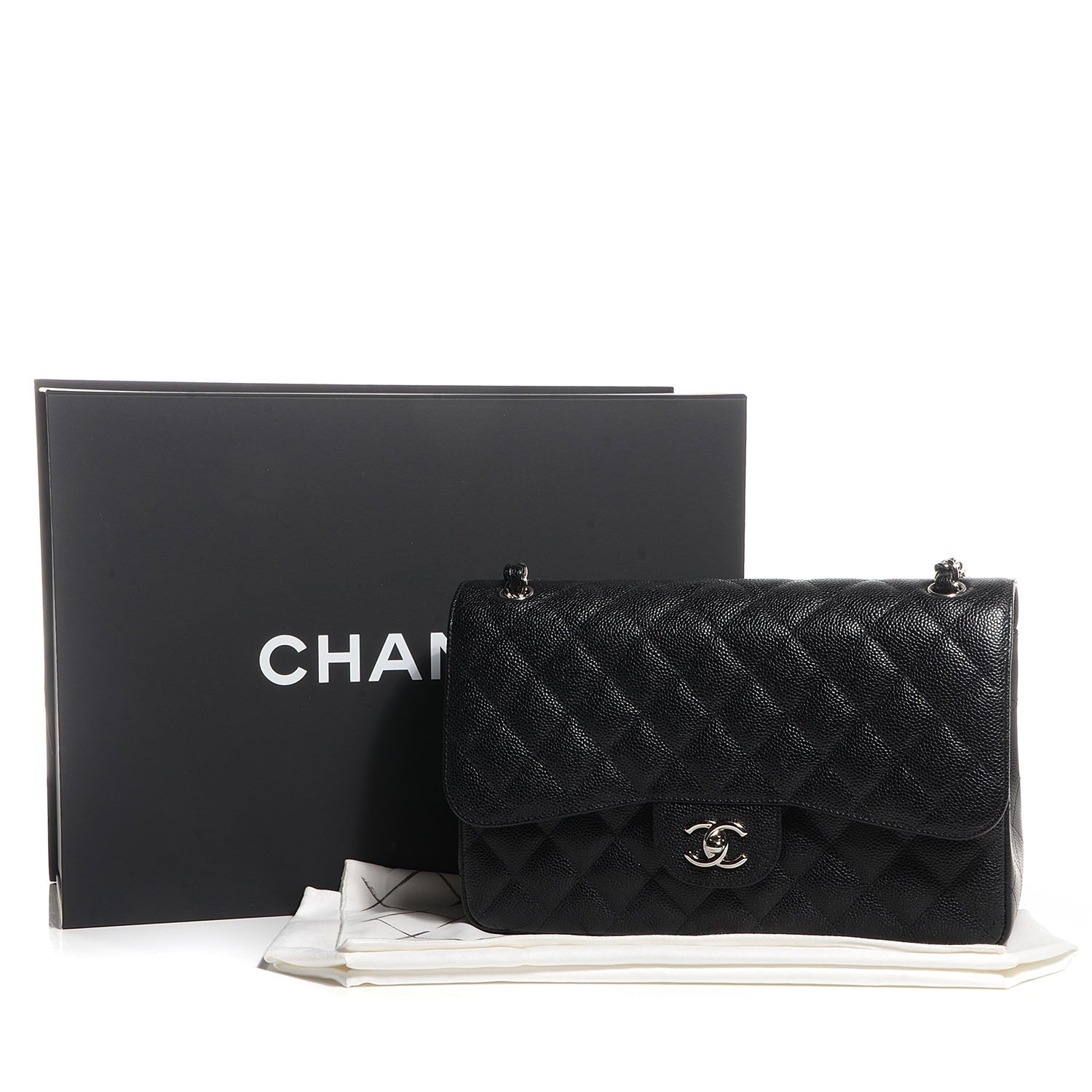 Chanel Caviar Quilted Jumbo Double Flap Black 10 of 10