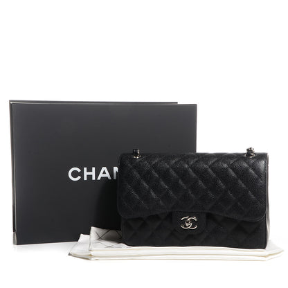 Chanel Caviar Quilted Jumbo Double Flap Black 10 of 10