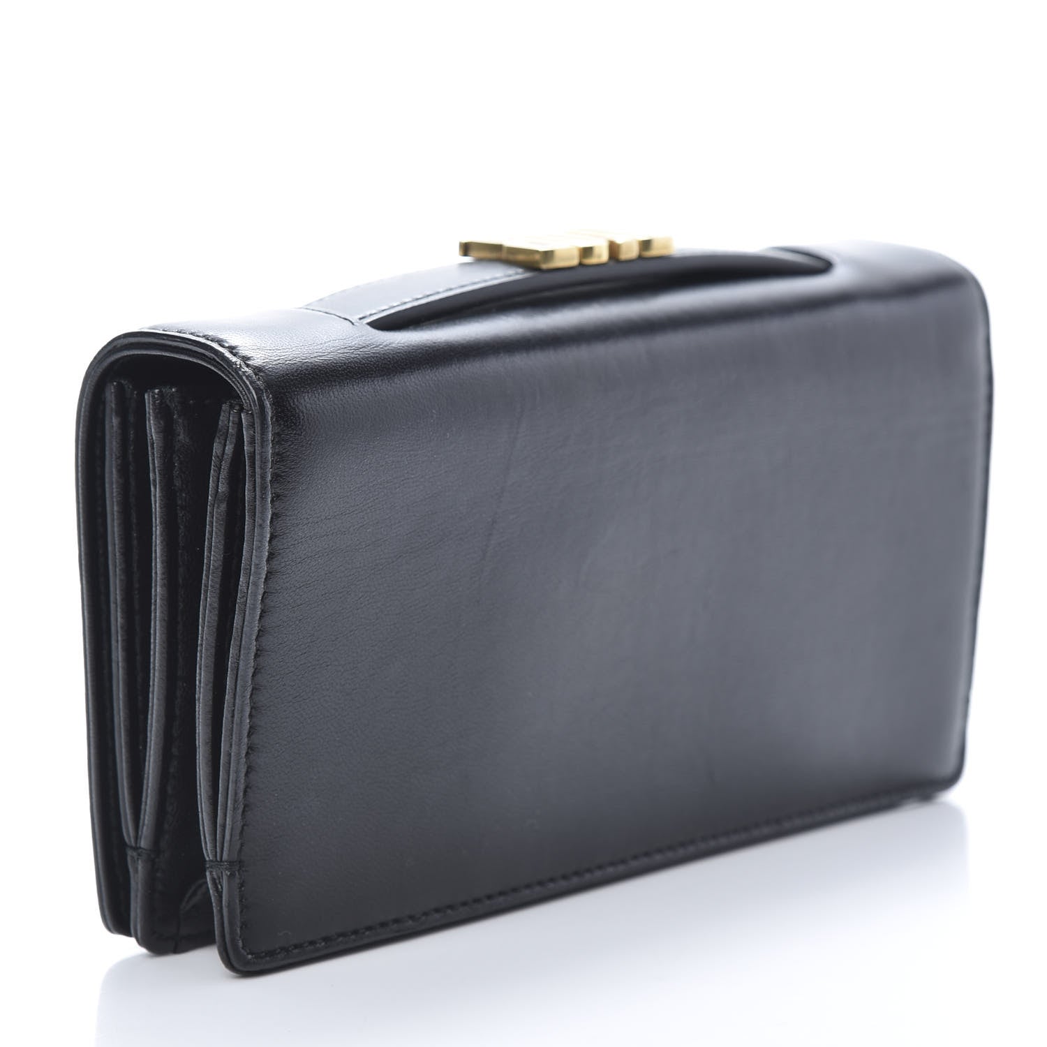 Christian Dior Lambskin Embroidered Tarot Pouch Clutch Black 3 of 9