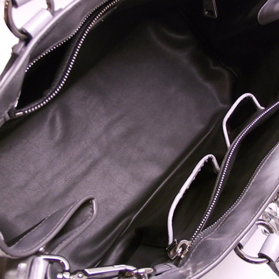 Prada Spazzolato Crystal Tote Grey 7 of 11