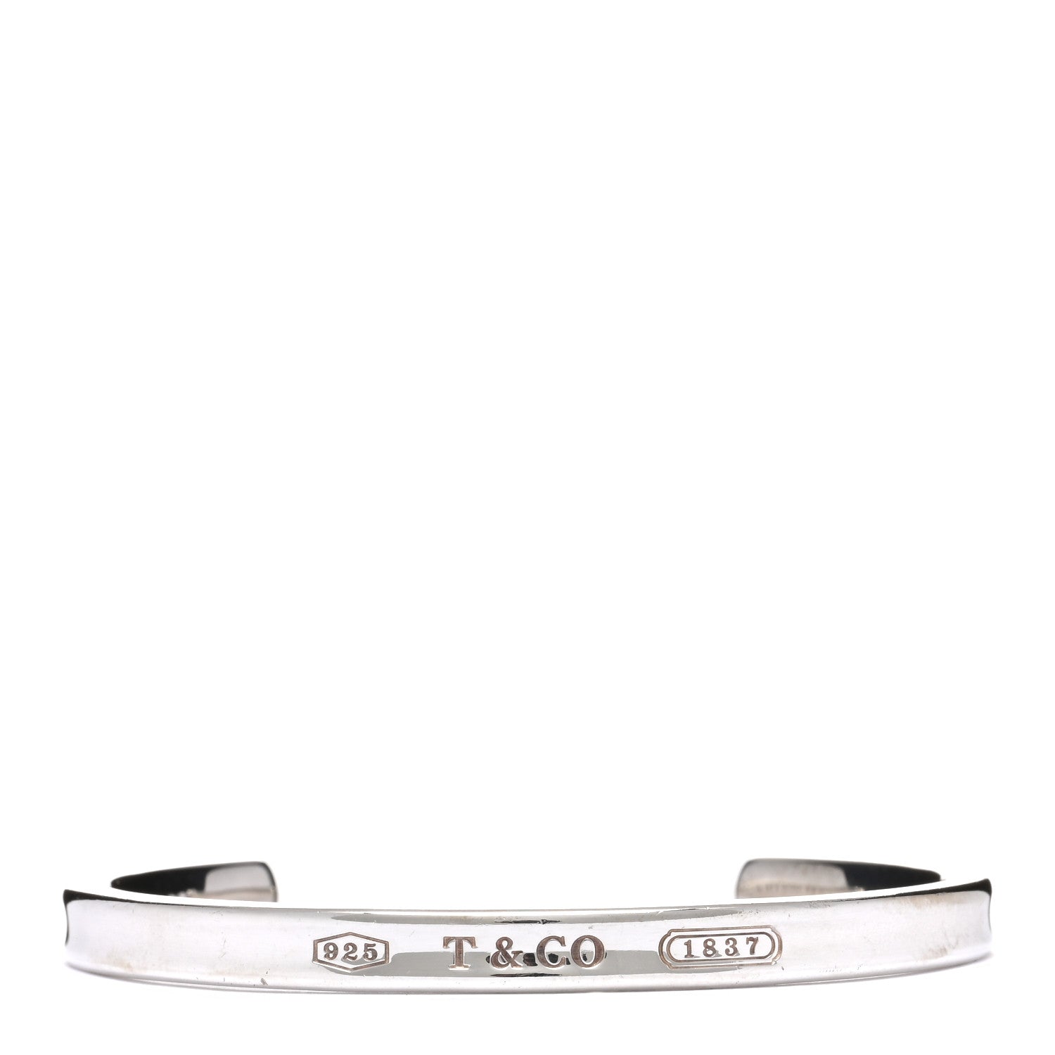 Tiffany Sterling Silver Narrow 1837 Cuff Bracelet 1 of 3