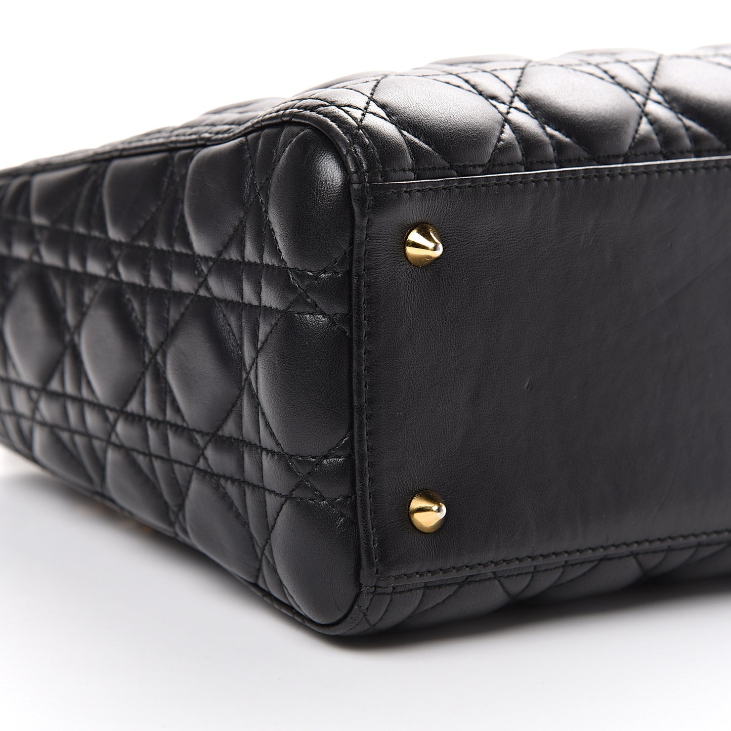 Lambskin Cannage Medium Lady Dior Black