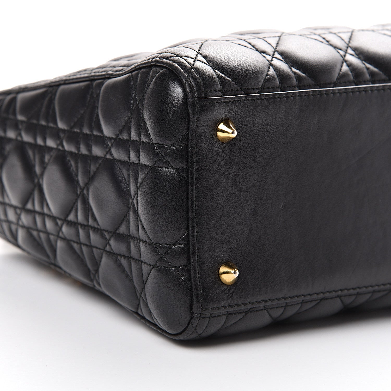 Christian Dior Lambskin Cannage Medium Lady Dior Black 8 of 11