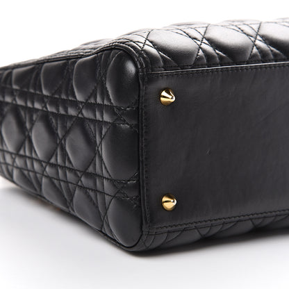 Christian Dior Lambskin Cannage Medium Lady Dior Black 8 of 11