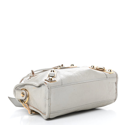 Balenciaga Chevre Gold Metallic Edge Hardware Mini City Gris Perle 4 of 19