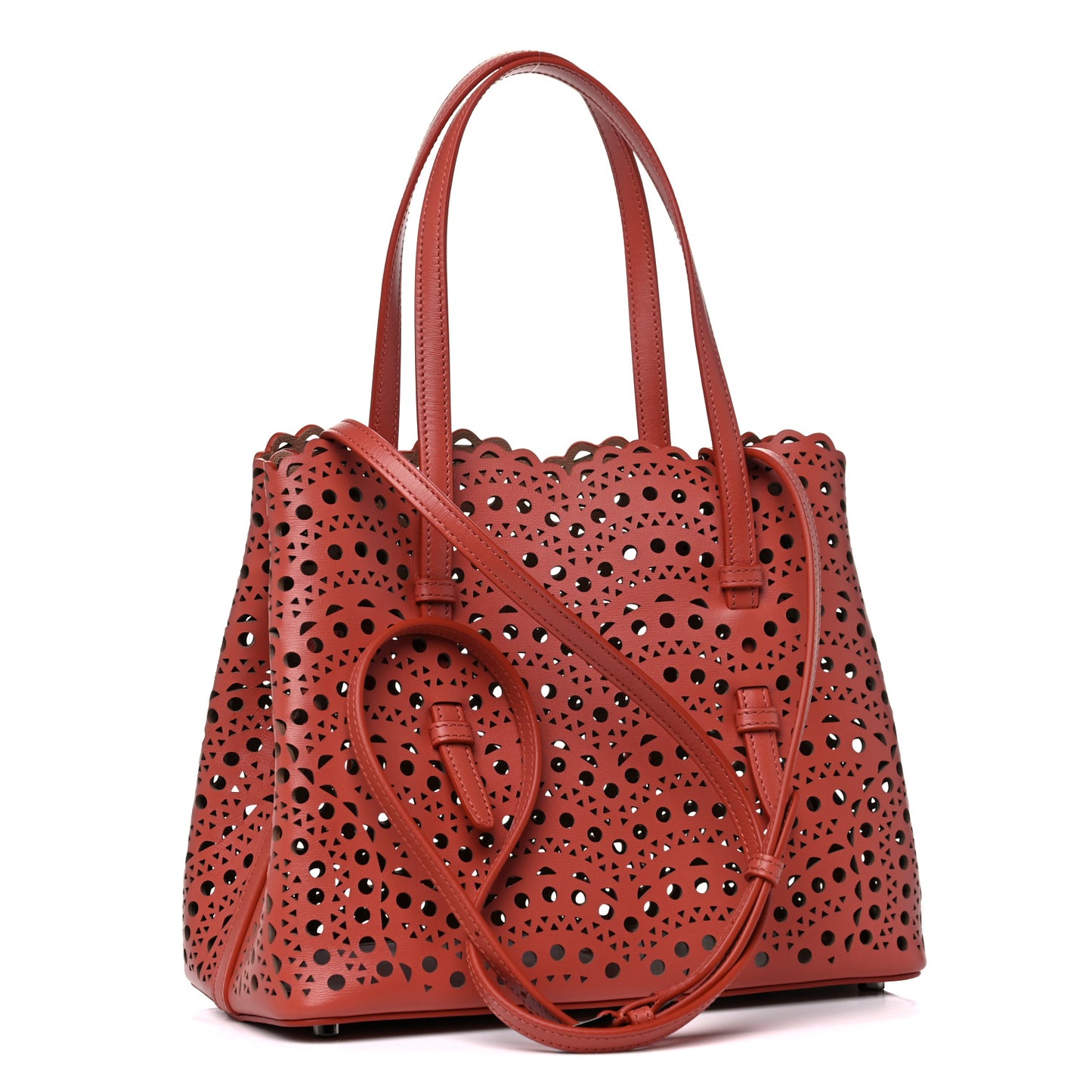 Lux Calfskin Vienne Wave Mina 25 Bag Red
