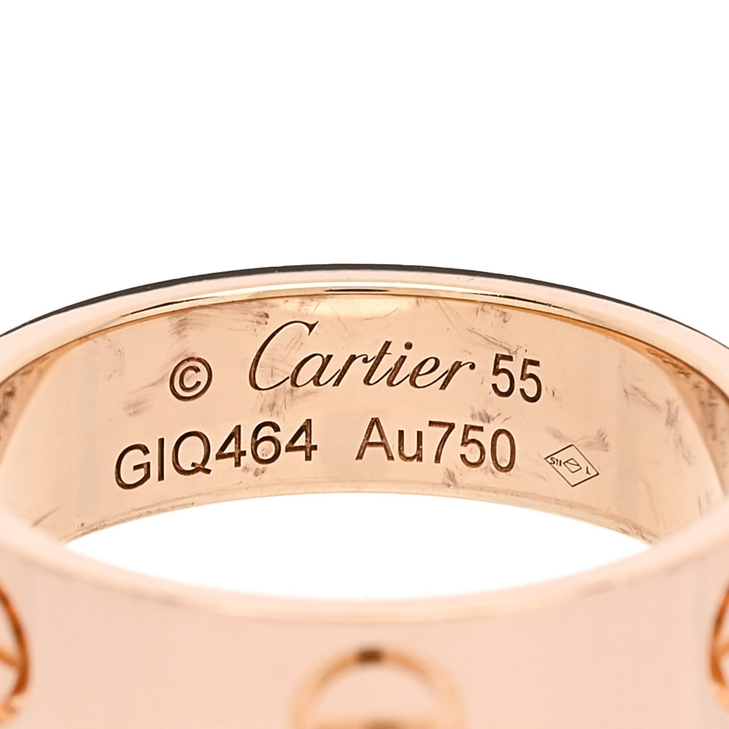 18K Pink Gold 5.5mm LOVE Ring 55 7.25