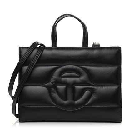 Telfar Nylon Medium Puff Shopping Bag Black 1 of 11