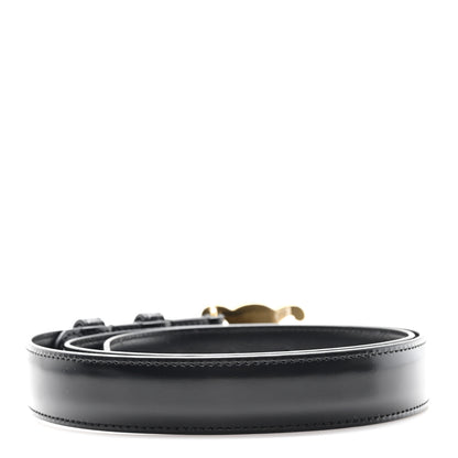 Celine Box Calfskin Medium 25mm Triomphe Belt 85 34 Black 2 of 5