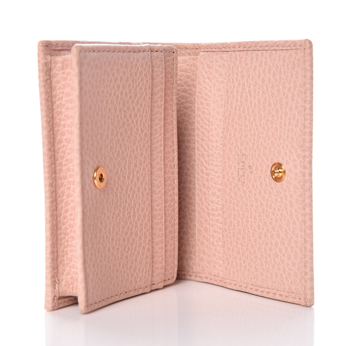 Dollar Calfskin GG Marmont Card Case Perfect Pink