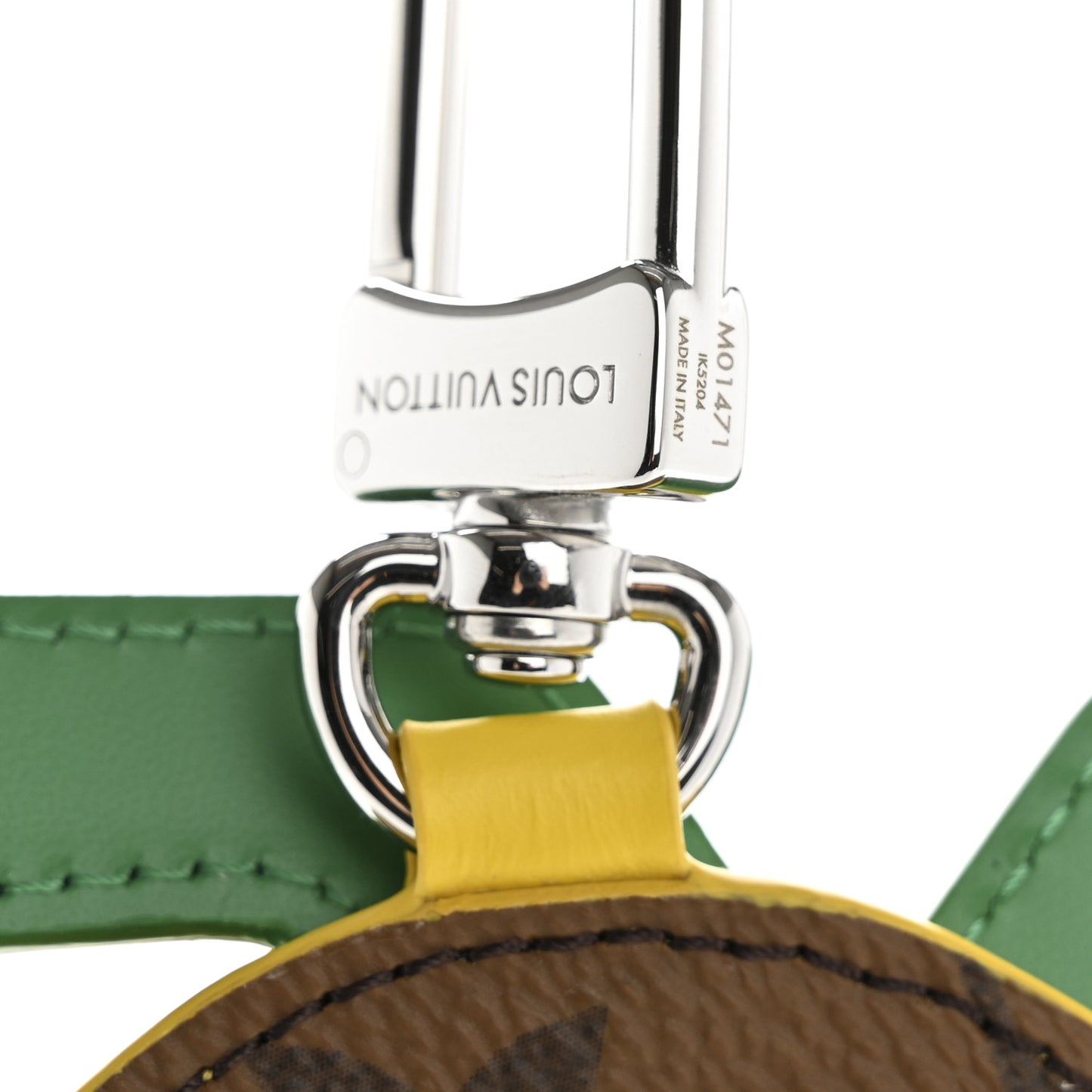 Monogram Calfskin LV Turtle Pouch Bag Charm Brown