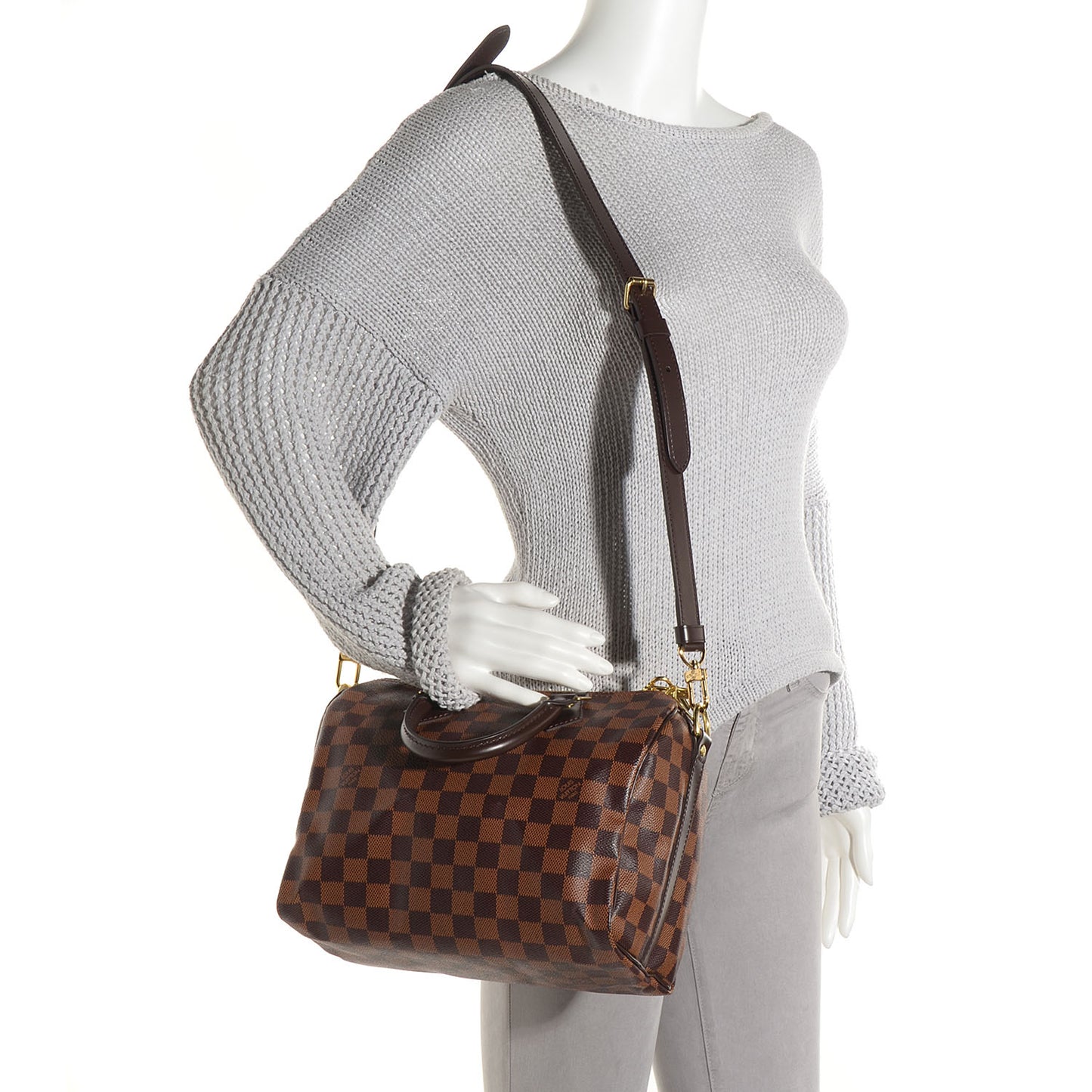 Damier Ebene Speedy Bandouliere 25