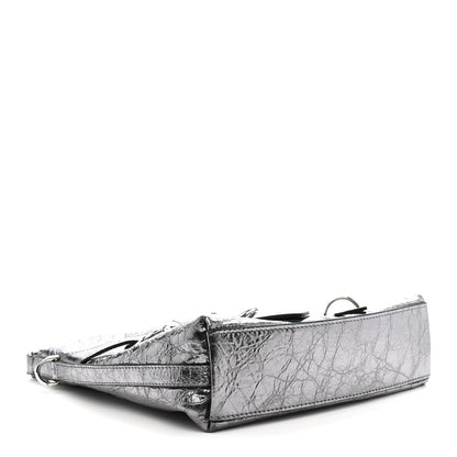 Givenchy Metallic Calfskin Small Voyou Bag Silver 4 of 10
