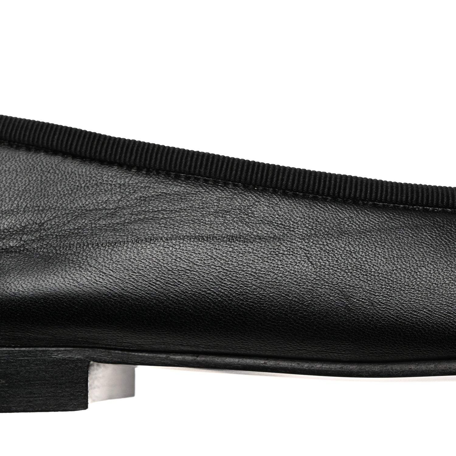 Chanel Lambskin Patent Cap Toe Ballerina Flats 37 Black 9 of 10