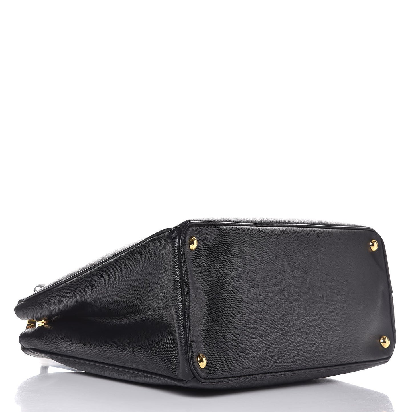 Saffiano Large Galleria Double Zip Tote Black