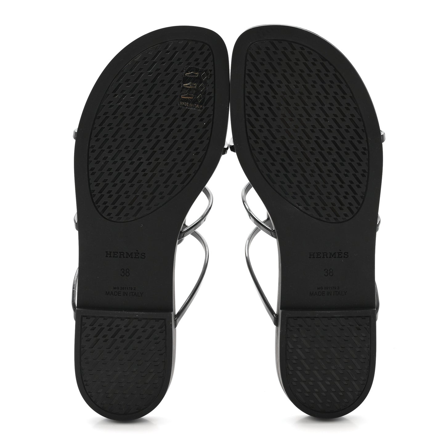 Rubber Womens Mykonos Sandals 38 Black