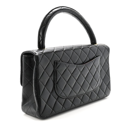 Chanel Lambskin Quilted Medium Rectangular Kelly Flap Bag Black 3 of 10