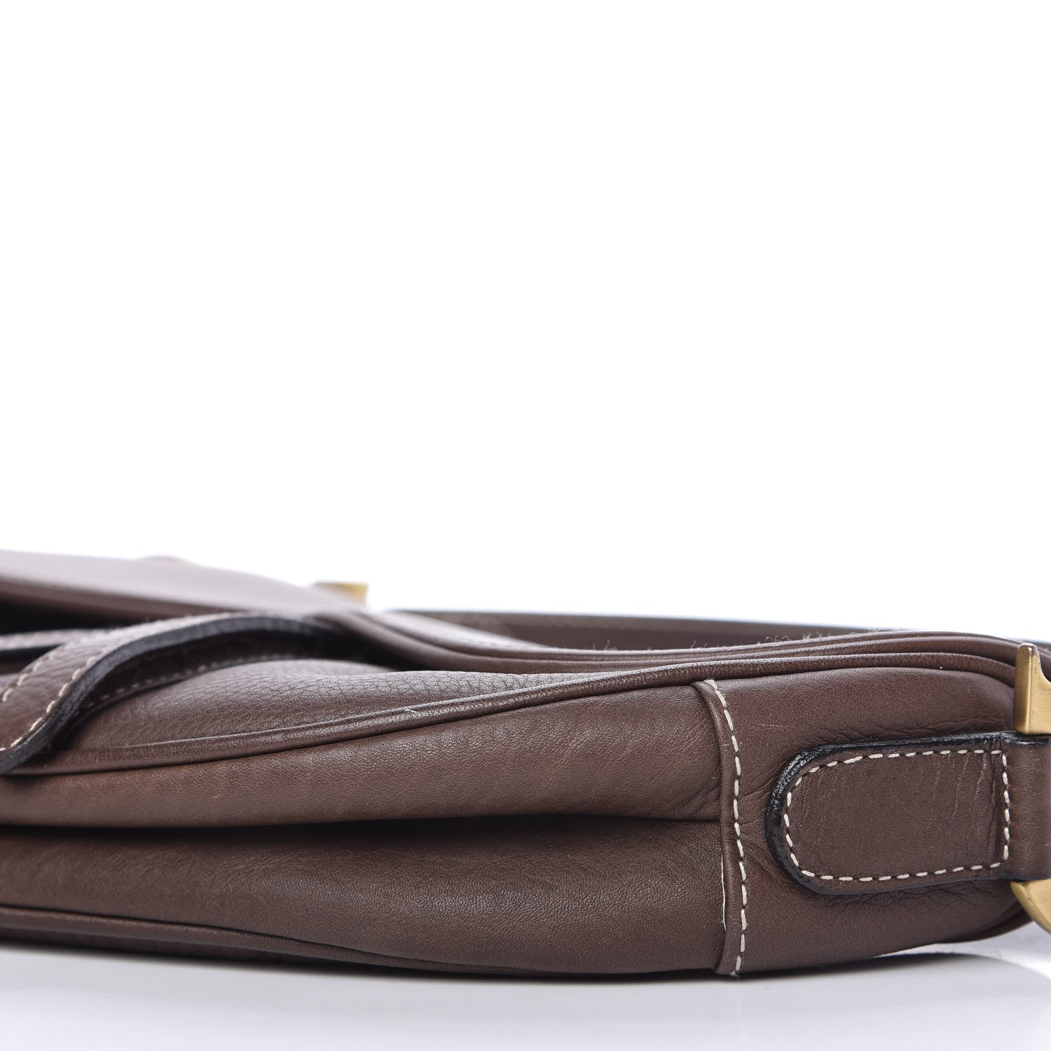 Christian Dior Calfskin Saddle Bag Brown 7 of 10
