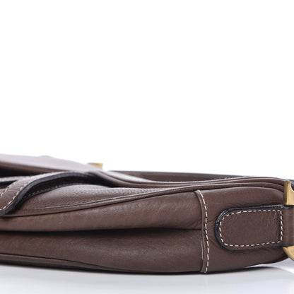 Christian Dior Calfskin Saddle Bag Brown 7 of 10