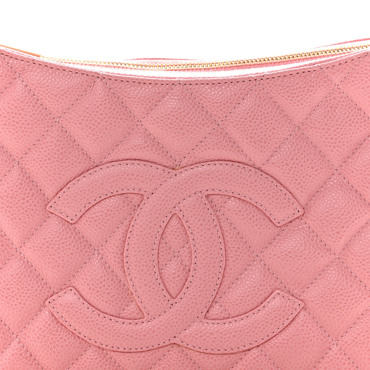 Caviar Quilted Timeless CC Shoulder Bag Pink