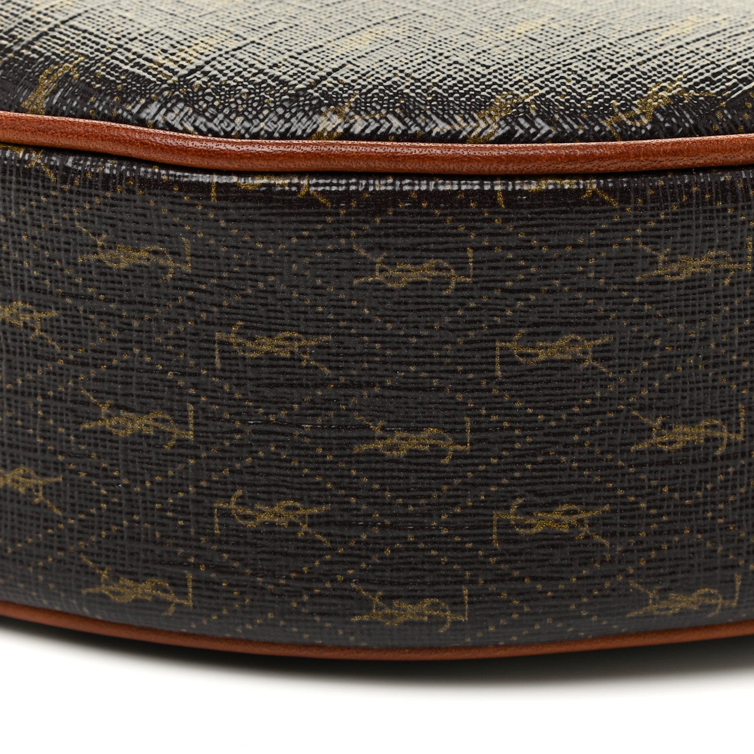 Saint Laurent Canvas Smooth Calfskin Le Monogramme Coeur Crossbody Chestnut 9 of 13